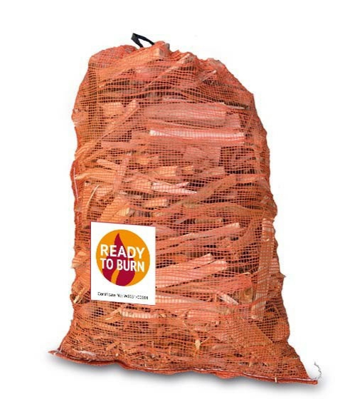 Kindling Fire Lighting Wood (Firechips) in a Netted Sack